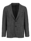 Tagliatore Blazer Check Pattern Front Pockets In Brown