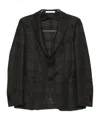 Tagliatore Check Patterned Single-breasted Blazer In Black
