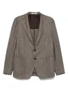 Tagliatore Neutral Brown Jackets In Gray