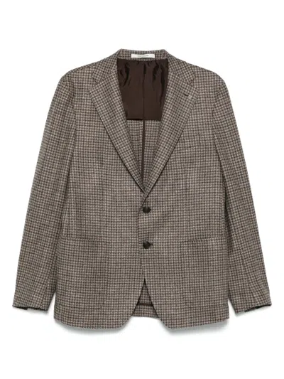 TAGLIATORE CHECK-PRINT BLAZER