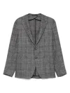 Tagliatore Long Sleeve Blazer In Gray
