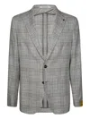 Tagliatore Montecarlo Single-breasted Check Pattern Jacket In Gray