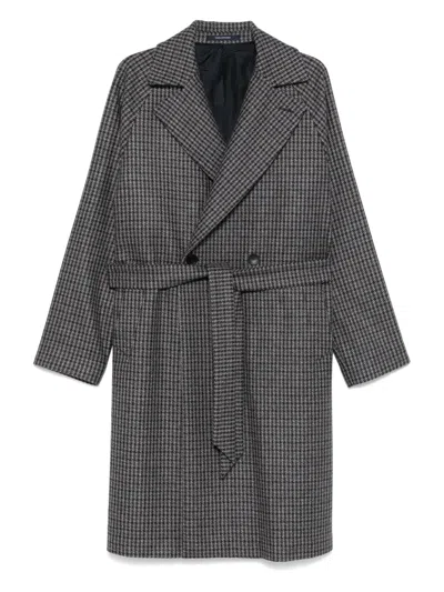 Tagliatore Long Sleeve Coat In Gray