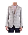 Tagliatore Check-print Single-breasted Blazer In Gray