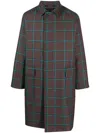 Tagliatore Check-print Single-breasted Coat In Brown