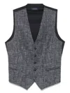 Tagliatore Single Breasted Vest In Black