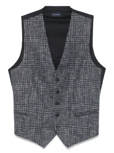 Tagliatore Single Breasted Vest In Black