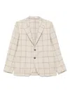 Tagliatore Long-sleeved Suit Jacket In Neutral