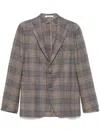 Tagliatore Checked Blazer In 褐色