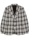 Tagliatore Checked Blazer In Brown