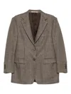 Tagliatore Checked Blazer In Brown
