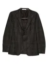 Tagliatore Checked Blazer In Brown