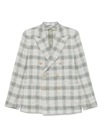 Tagliatore Checked Blazer In Green