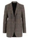 Tagliatore Notched Lapels Checked Blazer In Multi