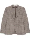 Tagliatore Checked Blazer In Neutrals
