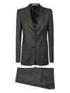 Tagliatore Checked Buttoned Suit In Gold