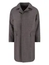 Tagliatore Houndstooth Pattern Jacket With Structured Collar And Flap Pockets In Gray