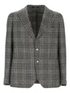 Tagliatore Checked Jacket In Gray
