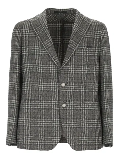 Tagliatore Checked Jacket In Gray