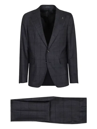 TAGLIATORE CHECKED-PATTERN TWO-BUTTON SUIT