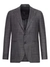 Tagliatore Single-breasted Tailored Wool Jacket In Gray
