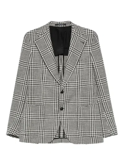 TAGLIATORE CHECKED SINGLE-BREASTED BLAZER