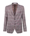 Tagliatore Checked Single-breasted Blazer In Gray