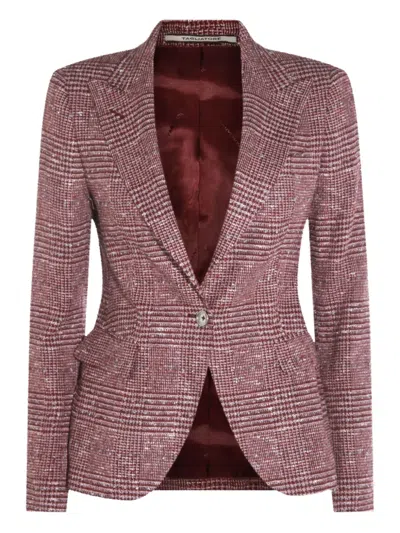 TAGLIATORE CHECKED SINGLE-BREASTED BLAZER