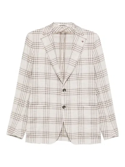 Tagliatore Checked Single-breasted Blazer In Multi