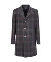 Tagliatore Wool Coat In Grey/brown In Gray