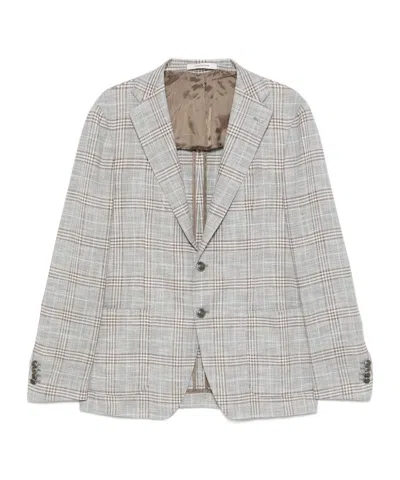 Tagliatore Blue  Brown Jackets In Blue/brown