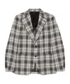 Tagliatore Checked Suit Coat In Gray