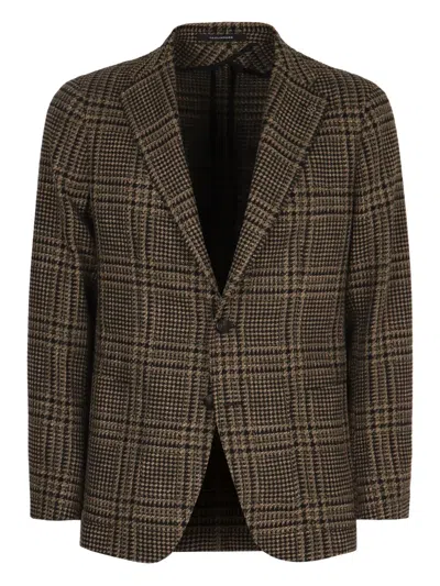 TAGLIATORE CHECKERED TWO-BUTTON JACKET
