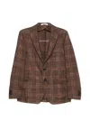 Tagliatore Check-pattern Notched-lapel Blazer In Multi