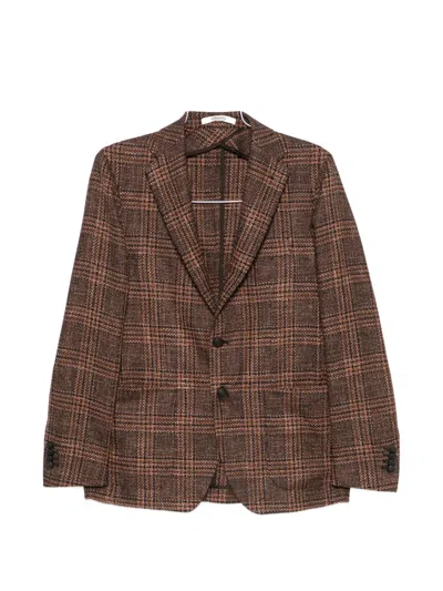 Tagliatore Check-pattern Notched-lapel Blazer In Multi