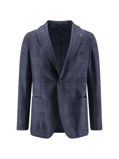 Tagliatore Check-pattern Single-breasted Blazer In Animal Print