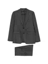 Tagliatore Check-pattern Single-breasted Suit In Gray