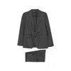 Tagliatore Check-pattern Single-breasted Suit In Gray