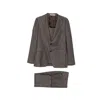 Tagliatore Check-pattern Wool Suit In Gray