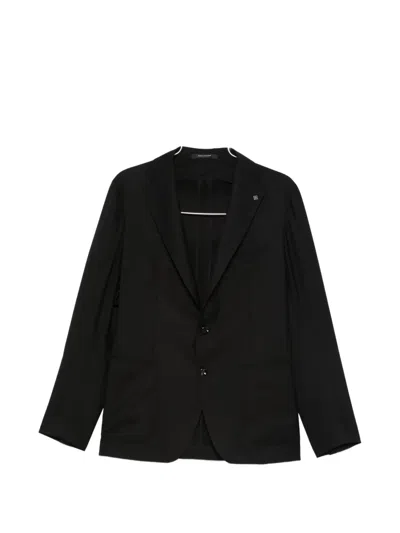 Tagliatore Single-breasted Blazer In Black