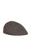 Tagliatore Chevron-pattern Segmented Flat Cap In Brown