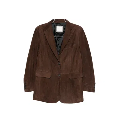 Tagliatore Cilian Suede Notched-lapels Jacket In Brown