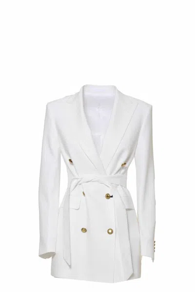 TAGLIATORE CINDY BLAZER IN WHITE VISCOSE