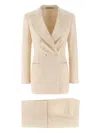 Tagliatore Clarita Double-breasted Suit In Neutral