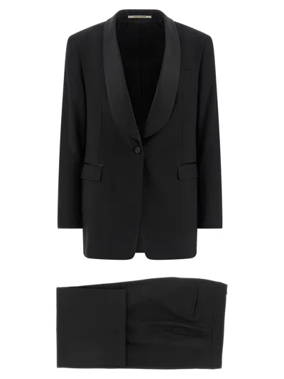 Tagliatore Clarita Tuxedo Dress In Black