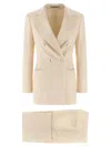 Tagliatore Clarita Tuxedo Dress In Neutral