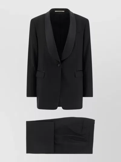 Tagliatore Clarita Tuxedo Jacket And Tailored Trousers In Black