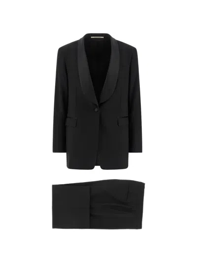 Tagliatore Clarita Virgin Wool Suit In Black