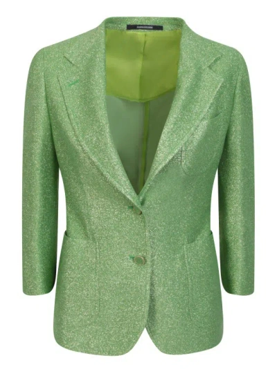 Tagliatore Classic And Elegant Double-breasted Blazer In Green