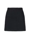 Tagliatore Classic Black Tailored Skirt With Subtle Sheen In Black